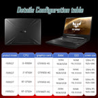 Asus notebook Gaming laptop TUF/9th I5-9300H/I7-9750H /Ryzen7 GTX1650-1660ti120Hz RGB keyboard