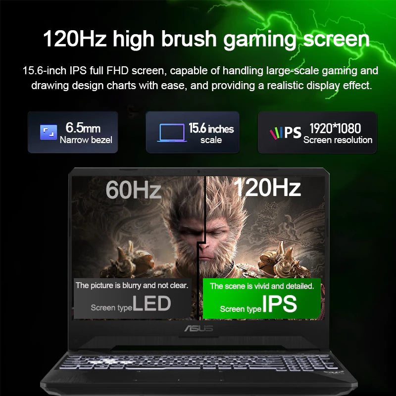 Asus notebook Gaming laptop TUF/9th I5-9300H/I7-9750H /Ryzen7 GTX1650-1660ti120Hz RGB keyboard