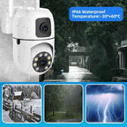 Buy1Take1 Dual Lens8MP+8MP 5G CCTV Camera IP Security No WIFI Needed Outdoor Full Color Night Vision