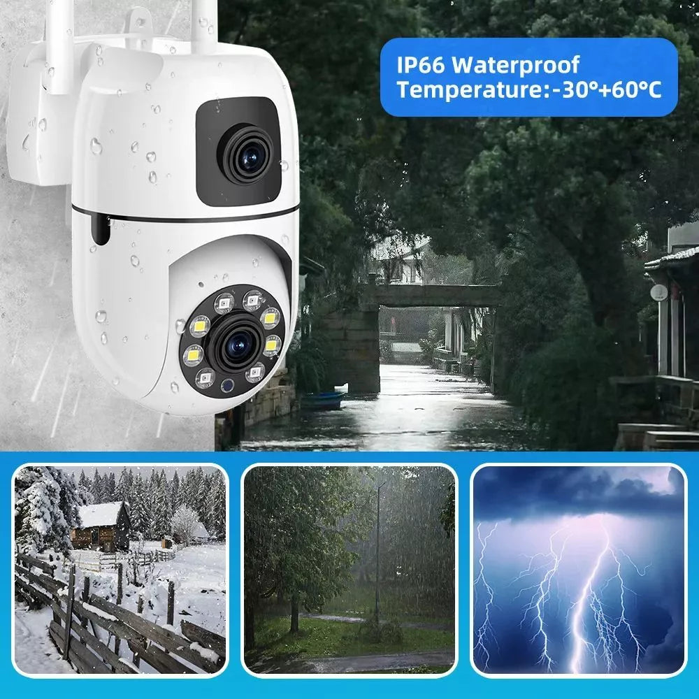 Buy1Take1 Dual Lens8MP+8MP 5G CCTV Camera IP Security No WIFI Needed Outdoor Full Color Night Vision