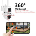 Buy1Take1 Dual Lens8MP+8MP 5G CCTV Camera IP Security No WIFI Needed Outdoor Full Color Night Vision