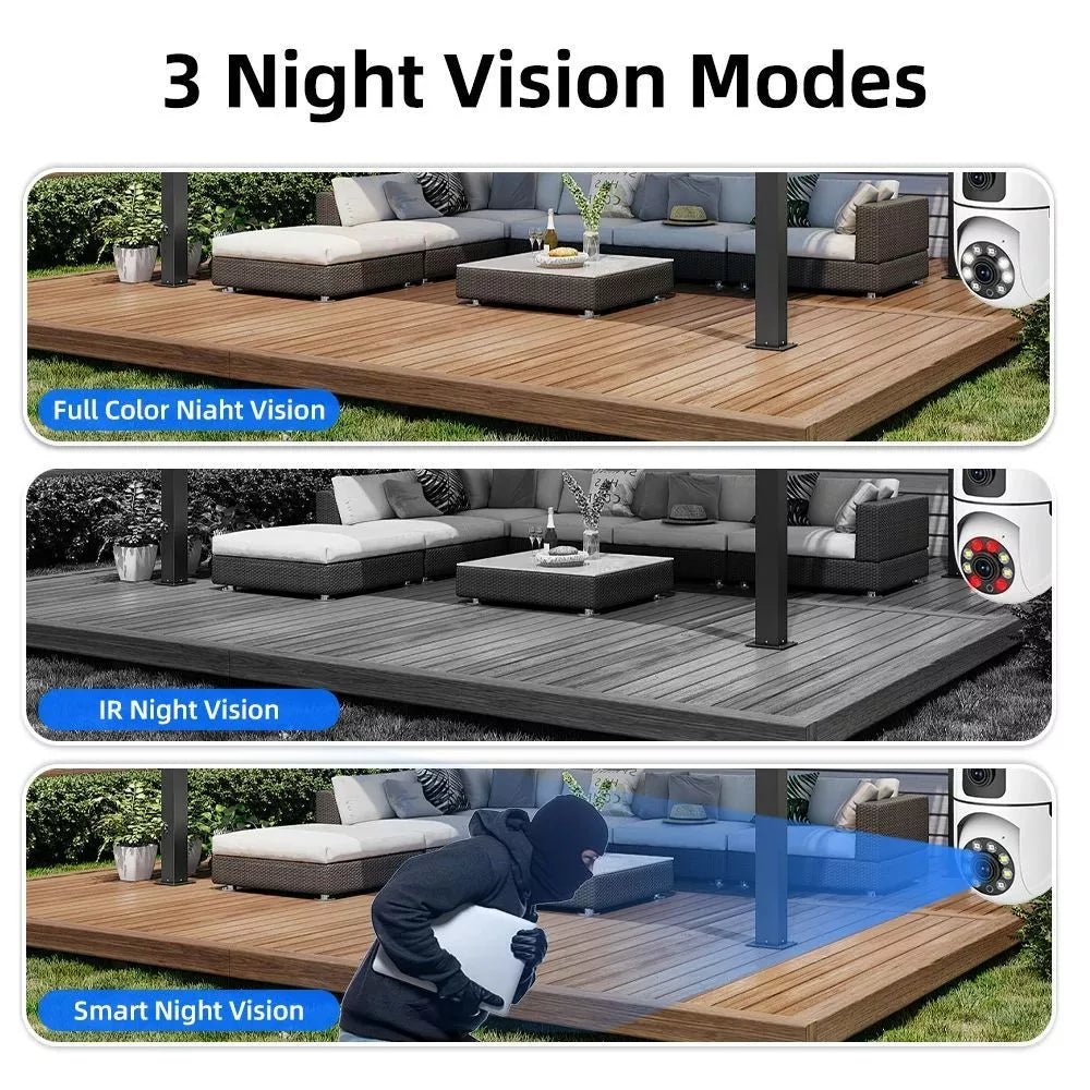 Buy1Take1 Dual Lens8MP+8MP 5G CCTV Camera IP Security No WIFI Needed Outdoor Full Color Night Vision