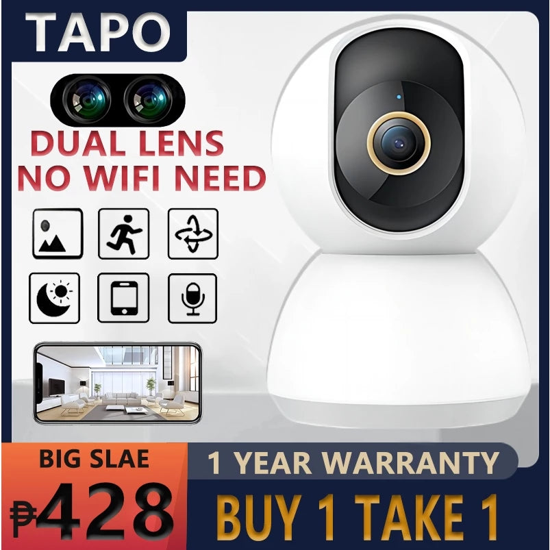 CCTV Camera No Wifi Needed BUY 1 TAKE 1 12MP HD Connect Phone PTZ Control Home Security IP Cameras