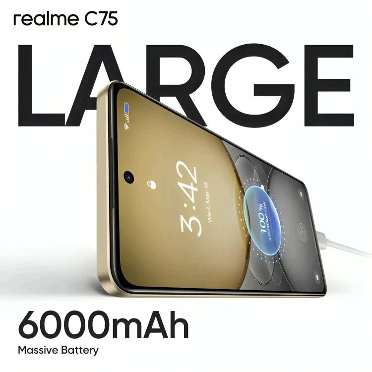 REALME C75 5G smartphone | 8GB RAM + 256GB ROM | IP69 DUST&WATER RESISTANT | 5 YEAR WARRANTY